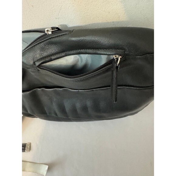 OSGOODE MARLEY TEARDROP MULTI ZIP LEATHER BACKPACK  BLACK nwot
